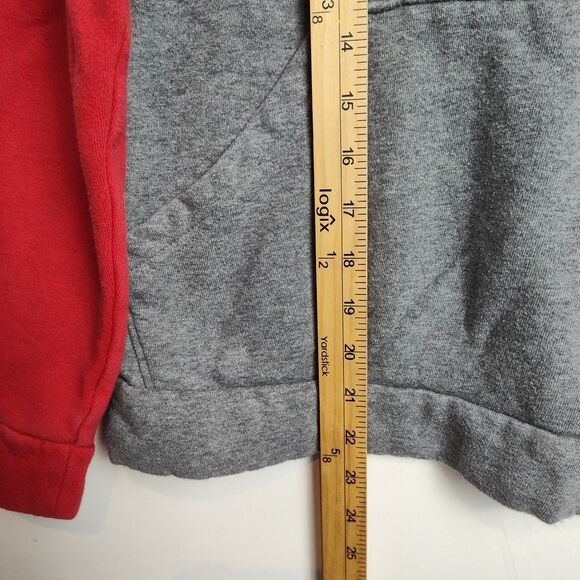 Adidas Hoodie Sweatshirt Boys' Size L 14/16 Multicolor Embroidered Logo Pockets - Picture 6 of 10